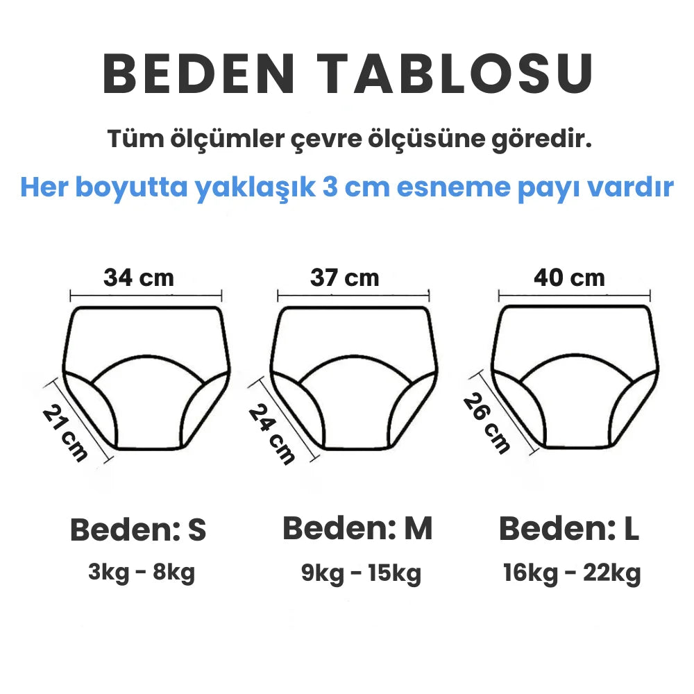 Tuvalet Eğitimi İç Çamaşırı (3 Adet)
