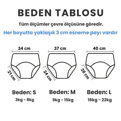 Tuvalet Eğitimi İç Çamaşırı (3 Adet)